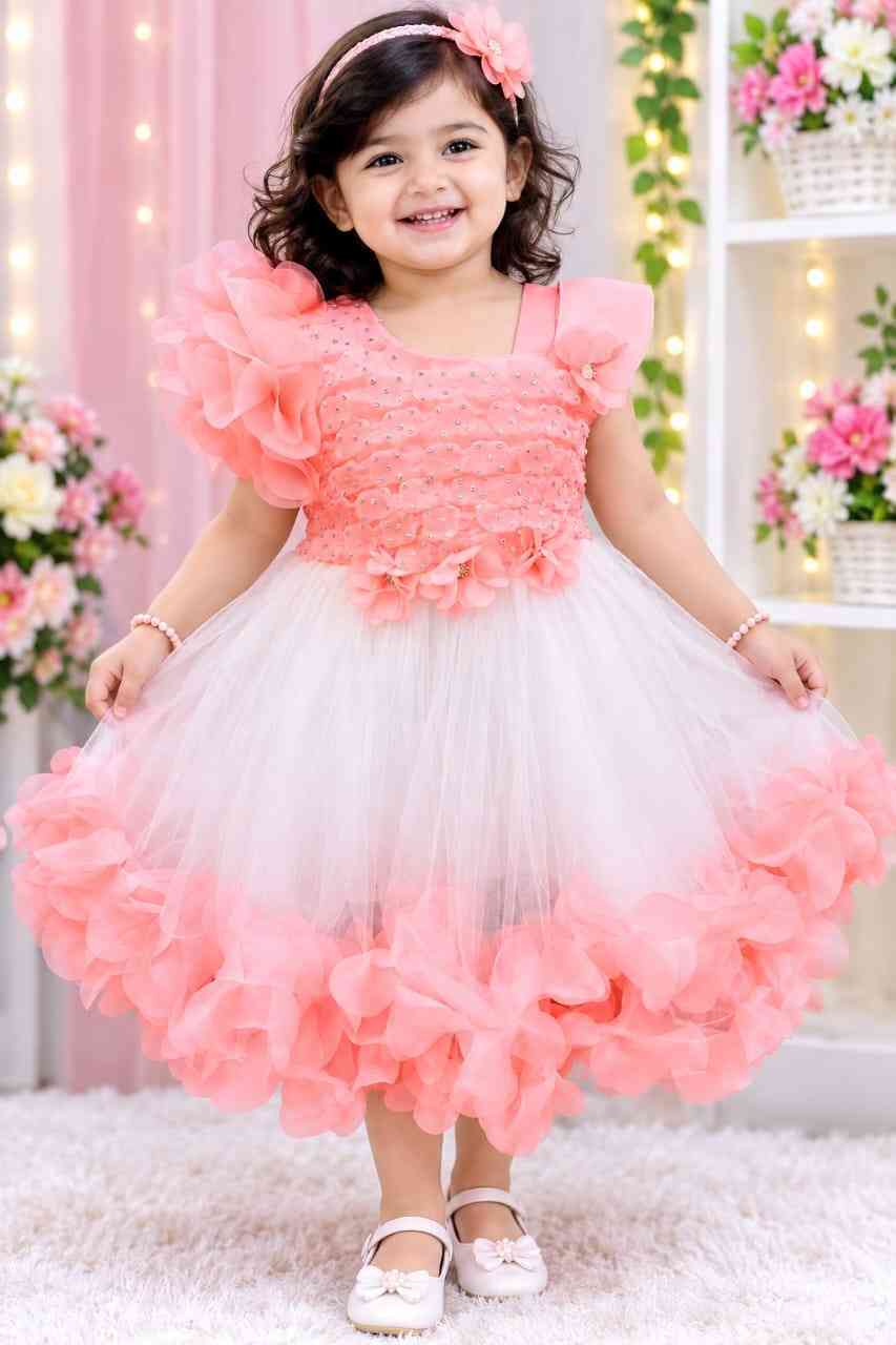 বেবি গার্ল প্রিন্সেস পার্টি ড্রেস | Kids Party Wear Dress