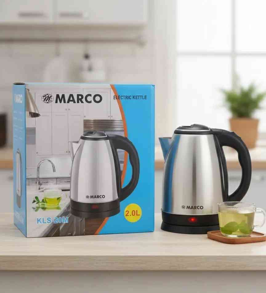 MARCO KLS-20M 2.0L Stainless Steel Electric Kettle | অটো শাট-অফ কেটলি