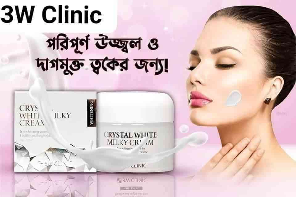 3W Clinic Crystal White Milky Cream – Ceramide & Sodium Hyaluronate Moisturizing Cream
