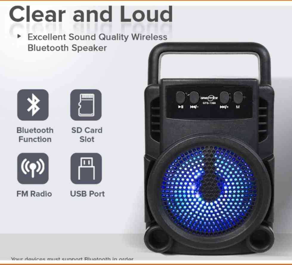 3-Inch Flower Bluetooth Speaker | Portable Wireless Speaker with USB, TF & FM