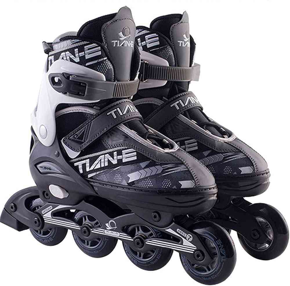 Tain-E PW-125F Roller Skates for Men & Women – Black & Gray (Size 42–45)