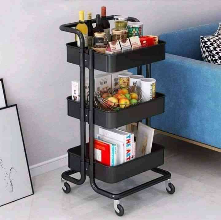 3 Tier Multi-Purpose Trolley Storage Rack – Bathroom, Kitchen & Office Organizer