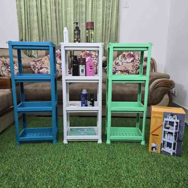4 Tiers Rectangular Storage Rack – Multipurpose Kitchen, Bathroom & Home