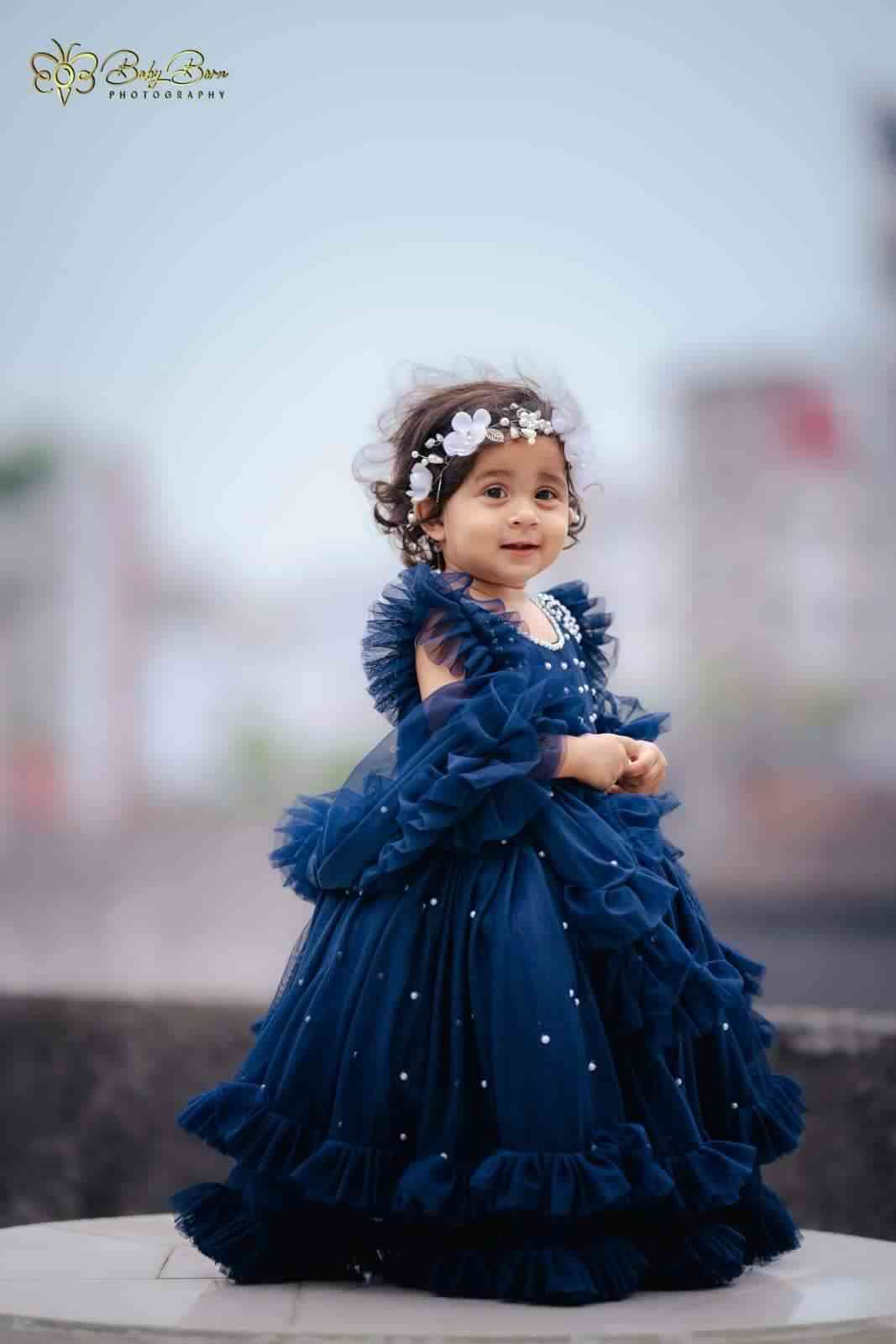 Baby Party Dress for Girls – AC Net Fabric & Bead Work