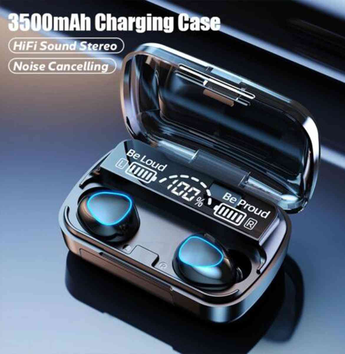 V6 Bluetooth Earbuds Version 6 | 9D Bass Sound | LED Battery Display | 3500mAh Power Bank
