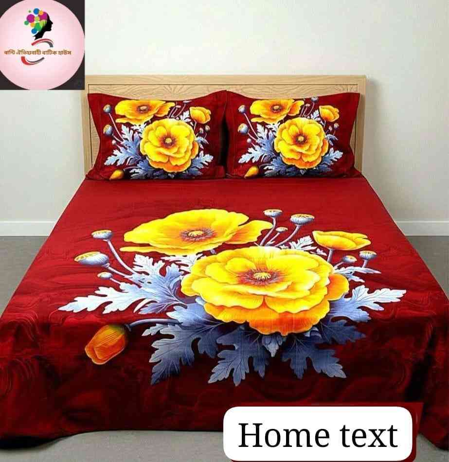 Pure Cotton Bedsheet Set King Size with 2 Pillow Covers | Confidence Bazar