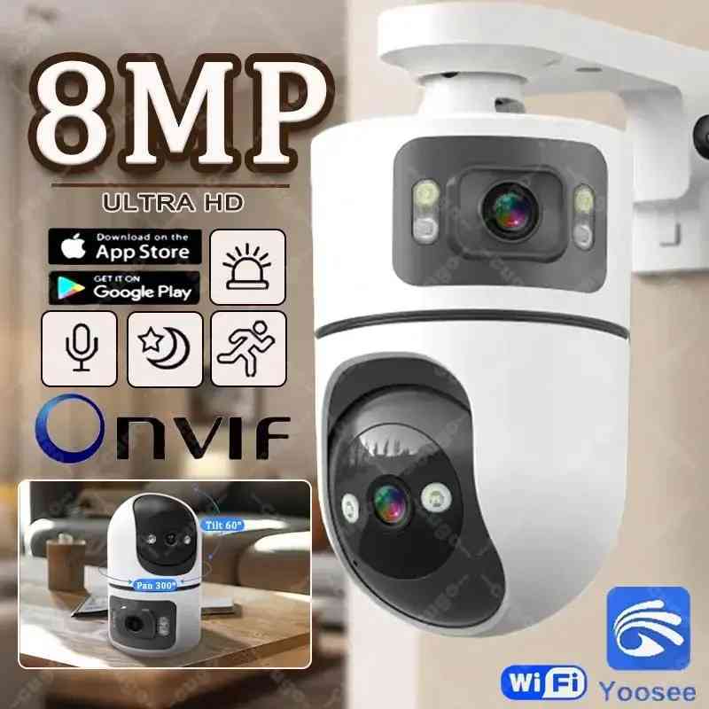 Speed-X Dual Lens 2MP+2MP WiFi PTZ CCTV Camera – 360° Outdoor Security Camera with Night Vision & Two-Way Audio